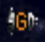 Power up item showing an orange G