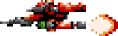The same mech in Fighter form and coloured red