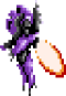 A purple mech in Battroid form