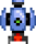 A blue floating pod (missile item carrier)