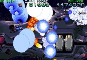 Player in the middle of a bomb attack